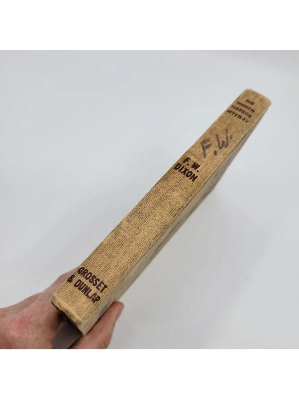 The Hidden Harbor Mystery 1935 Hardy Boys #14 Tan Hardcover by Franklin W. Dixon